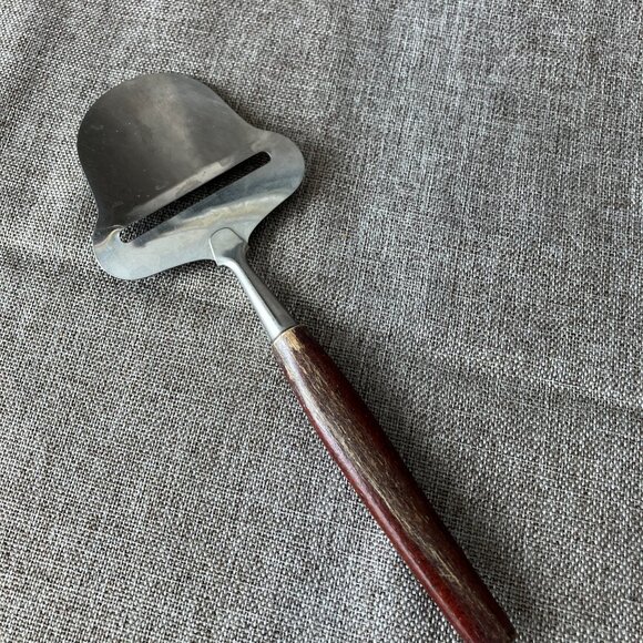 Vintage KN Karlsson & Nilsson MCM Stainless Sweden Cheese Slicer Wooden Handle - Picture 3 of 4